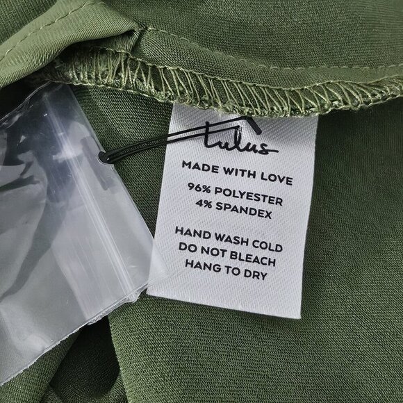2/$30 Lulus Green Faux Wrap Tank Top Adjustable Straps Size S - Picture 5 of 7